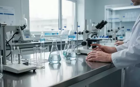 Ein steriles, modernes Labor mit glänzenden Edelstahloberflächen und wissenschaftlichen Geräten in einer klinischen Umgebung. - Foto: über boerse-global.de