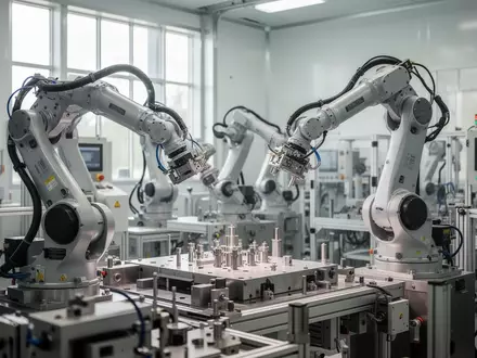 Moderne Produktionsanlage für Verteidigungstechnologie in einer hellen Fertigungshalle in Huntsville. - Foto: über boerse-global.de