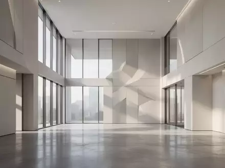 Ein minimalistisches, menschenleeres Bürogebäude mit großen Glasfronten und klaren architektonischen Linien bei Tageslicht. - Foto: über boerse-global.de