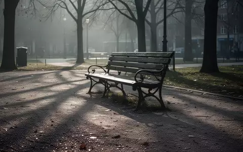 Eine leere Parkbank auf einem Kiesweg in einem urbanen Park bei bewölktem Himmel, die Einsamkeit und Isolation symbolisiert. - Foto: über boerse-global.de