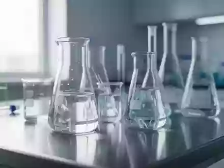 Ein steriles, modernes biomedizinisches Labor mit gläsernen Gefäßen auf einer Edelstahloberfläche. - Foto: über boerse-global.de