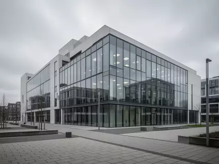 Moderne Büroarchitektur in den Niederlanden bei bewölktem Himmel. - Foto: über boerse-global.de