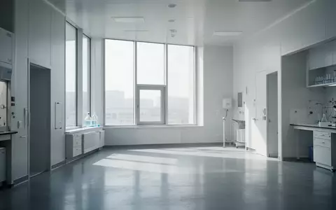 Ein minimalistisches, modernes Forschungslabor mit klaren architektonischen Linien und hellem Tageslicht. - Foto: über boerse-global.de
