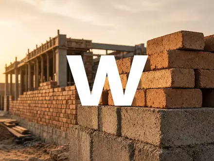 Abstrakte Darstellung einer modernen Baustelle bei Sonnenuntergang, die den Bausektor symbolisiert. - Foto: über boerse-global.de
