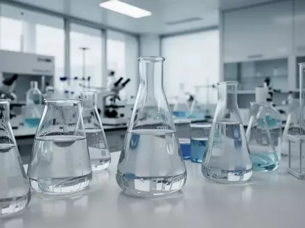 Nahaufnahme von Labor-Glasgeräten in einer sterilen Forschungsumgebung, die den molekularbiologischen Kontext symbolisiert. - Foto: über boerse-global.de
