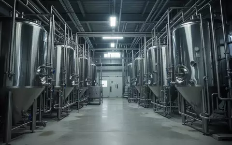 Edelstahltanks und Rohrleitungen in einer modernen Brauereianlage in Hokkaido. - Foto: über boerse-global.de