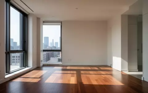 Ein leerer, sonnendurchfluteter Wohnraum in einer modernen Wohnung mit minimalistischem Design. - Foto: über boerse-global.de