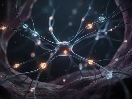 Abstrakte Darstellung neuronaler Signalwege und biologischer Kommunikationsprozesse in einer dunklen, organischen Umgebung. - Foto: über boerse-global.de