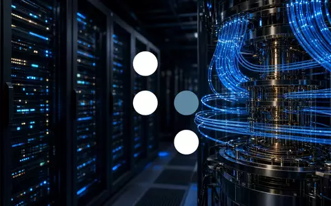 Abstrakte Darstellung von Quantencomputing-Technologie in einem dunklen, technologisch geprägten Serverraum. - Foto: über boerse-global.de