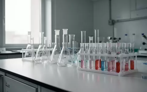 Saubere Laborumgebung mit Glasgefäßen und biologischen Proben auf einem weißen Tisch. - Foto: über boerse-global.de