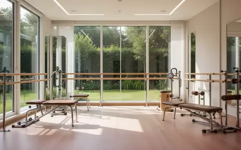 Ein helles, modern eingerichtetes Physiotherapiestudio mit Sprossenwand und professionellen Trainingsgeräten. - Foto: über boerse-global.de