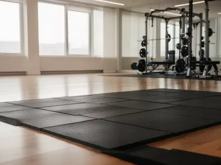 Ein heller, moderner Sportraum mit Holzboden und hochwertigen Fitnessgeräten in einer ruhigen, minimalistischen Umgebung. - Foto: über boerse-global.de