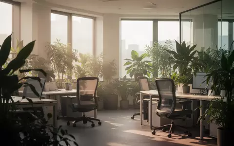 Ein helles, modernes Büro mit ergonomischen Möbeln und Pflanzen in einer ruhigen, professionellen Arbeitsumgebung. - Foto: über boerse-global.de