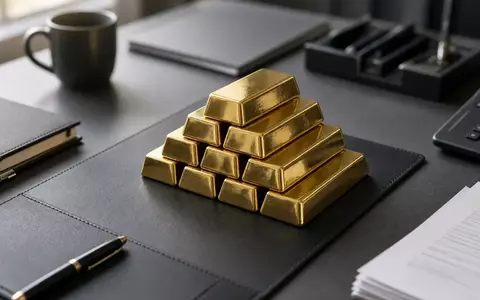 Goldbarren auf einem Schreibtisch bei natürlichem Lichteinfall - Foto: über boerse-global.de