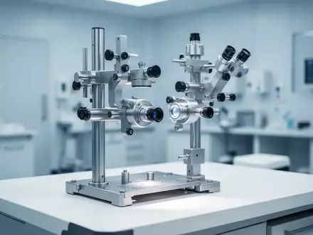 Ein steriler Operationssaal mit einem präzisen stereotaktischen Rahmen für neurochirurgische Eingriffe. - Foto: über boerse-global.de