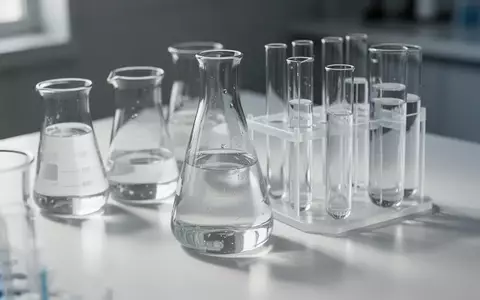 Laborausrüstung mit Glasbechern und Reagenzgläsern in einer sterilen, wissenschaftlichen Umgebung. - Foto: über boerse-global.de