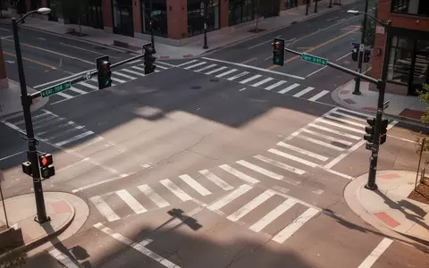 Eine städtische Straßenkreuzung in Denver bei Tageslicht, menschenleer und ohne Fahrzeuge. - Foto: über boerse-global.de