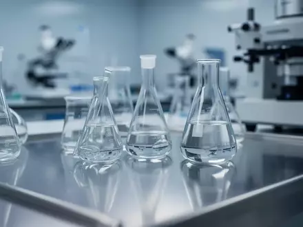 Ein steriles, modernes Laborumfeld mit glänzenden Oberflächen und Glasgeräten für die wissenschaftliche Forschung. - Foto: über boerse-global.de
