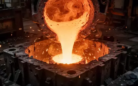 Glühendes flüssiges Metall in einer Industriegießerei bei der Verarbeitung von Stahl. - Foto: über boerse-global.de