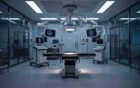 Ein moderner, steriler Herzkatheter-Messplatz in einem Krankenhaus ohne Personen. - Foto: über boerse-global.de