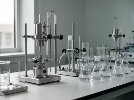 Sterile Laborumgebung mit wissenschaftlichen Glasgeräten und Edelstahl-Laborausrüstung in einem hellen, klinischen Raum. - Foto: über boerse-global.de