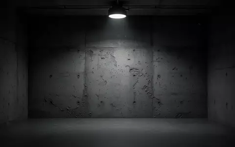 Ein dĂŒsterer, minimalistischer Raum mit einer beleuchteten Betonwand in einer industriellen Umgebung. - Foto: ĂŒber boerse-global.de