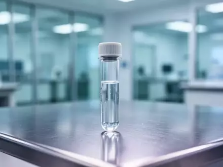 Ein zentrifugiertes Probenröhrchen auf einem Labortisch zur Darstellung medizinischer Forschung. - Foto: über boerse-global.de
