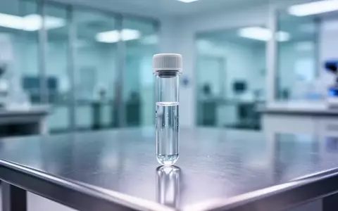 Ein zentrifugiertes Probenröhrchen auf einem Labortisch zur Darstellung medizinischer Forschung. - Foto: über boerse-global.de