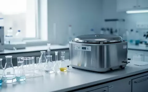 Ein steriler Labortisch mit medizinischen GerĂ€ten und Glaswaren in einer hellen, modernen Forschungsumgebung. - Foto: ĂŒber boerse-global.de
