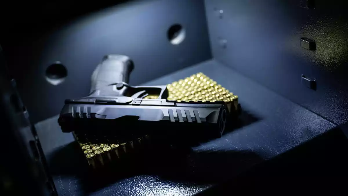 Schusswaffen und Munition müssen in Deutschland gesichert aufbewahrt werden. (Symbolbild) - Bild: Silas Stein/dpa