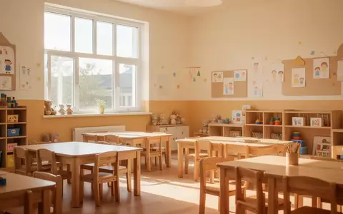 Ein heller, freundlicher Gruppenraum in einer Kindertagesstätte mit Holzmöbeln und natürlichem Tageslicht. - Foto: über boerse-global.de