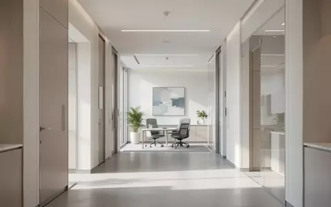 Helle, moderne Architektur in einer medizinischen Forschungseinrichtung mit klaren Linien und natürlichem Licht. - Foto: über boerse-global.de