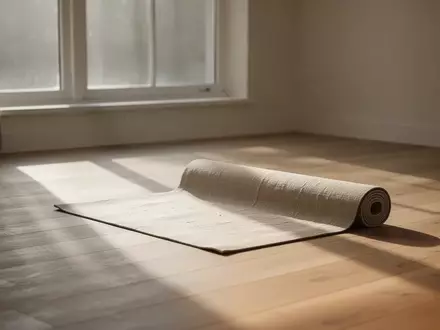 Eine ausgerollte Yogamatte in einem sonnendurchfluteten, ruhigen Raum mit minimalistischer Einrichtung. - Foto: über boerse-global.de