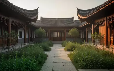 Ein ruhiger Innenhof einer akademischen Institution in Jiangxi mit traditioneller Architektur und Gartenanlagen. - Foto: über boerse-global.de