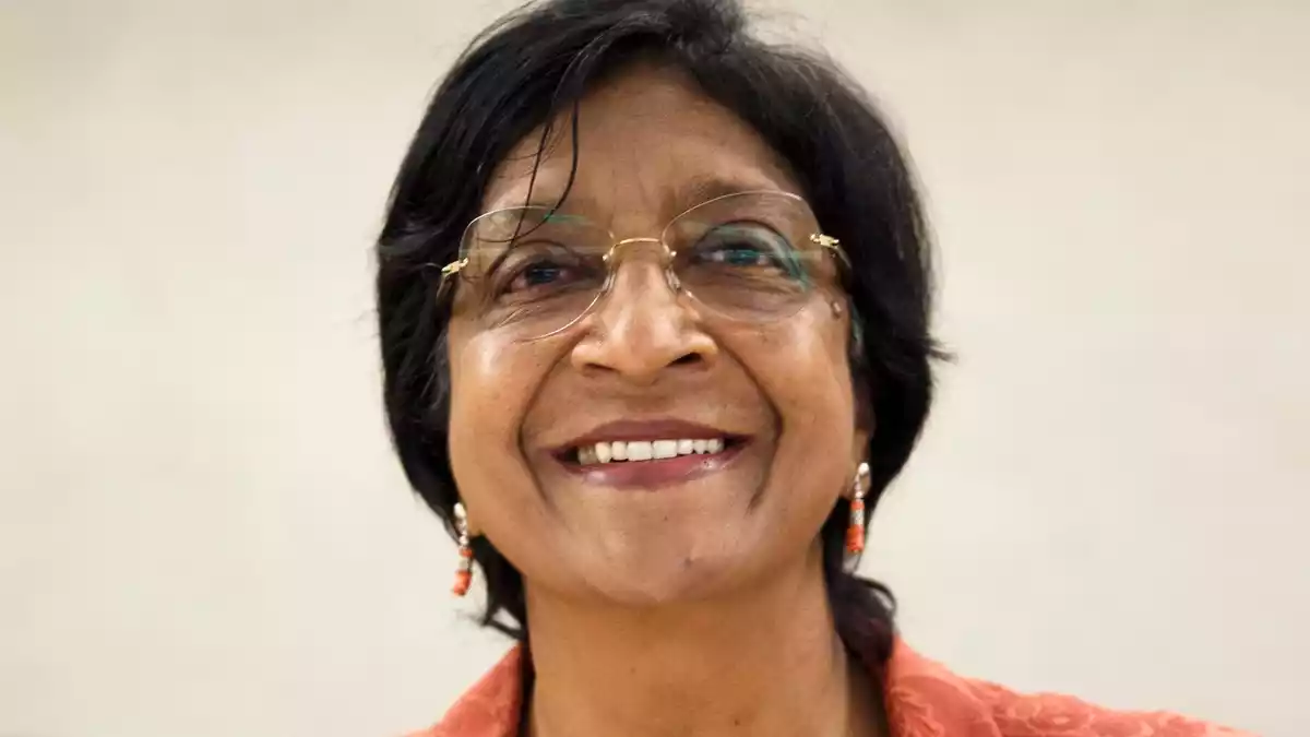 Pillay setzt sich mit einem «festen moralischen Kompass» für das internationale Recht sein, so die Nobelpreisjury. (Archivbild) - Bild: Valentin Flauraud/KEYSTONE/EPA/dpa
