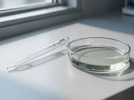 Laborausrüstung wie Pipette und Petrischale auf einem sauberen weißen Untergrund in einer hellen, minimalistischen Umgebung. - Foto: über boerse-global.de
