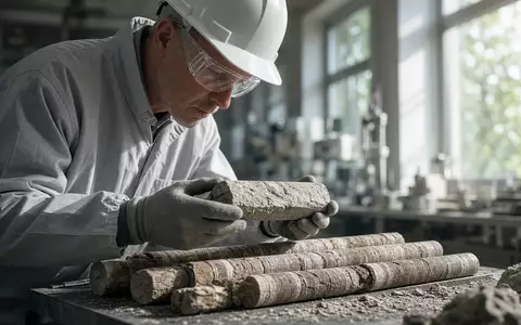 Ein Geologe untersucht in einem modernen Labor Gesteinsproben für ein Bergbauprojekt. - Foto: über boerse-global.de