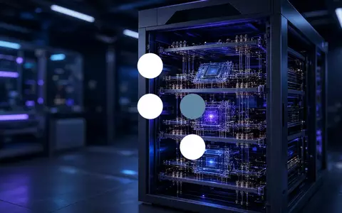 Abstraktes, futuristisches Quantencomputer-System in einem hochmodernen Labor bei stimmungsvoller Beleuchtung. - Foto: über boerse-global.de
