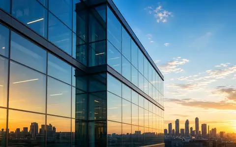 Ein modernes Bürogebäude aus Glas im Sonnenlicht, das die Skyline reflektiert. - Foto: über boerse-global.de