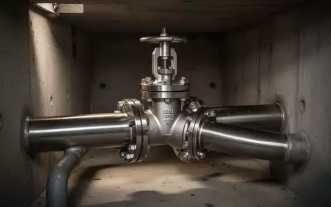 Ein metallisches Ventil- und Rohrleitungssystem innerhalb eines städtischen Wasserversorgungsbauwerks. - Foto: über boerse-global.de