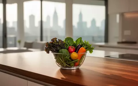 Frisches, rohes Gemüse in einer minimalistischen, lichtdurchfluteten Stadtküche als Symbol für nährstoffreiche Ernährung. - Foto: über boerse-global.de