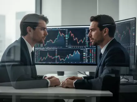 Ein konzentrierter Finanzexperte vor einem Computerbildschirm in einem modernen Büro. - Foto: über boerse-global.de