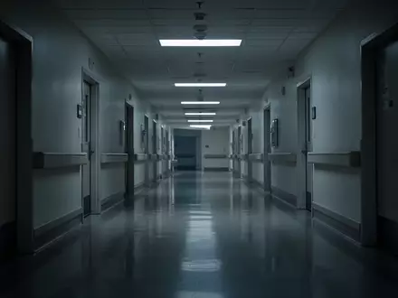 Ein leerer, steriler Krankenhausflur mit glänzendem Boden und kühler Beleuchtung, der die Atmosphäre in einer Klinik verdeutlicht. - Foto: über boerse-global.de