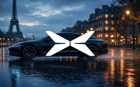 Modernes Elektrofahrzeug auf einer regennassen Straße in Paris bei Dämmerung, atmosphärische urbane Beleuchtung. - Foto: über boerse-global.de