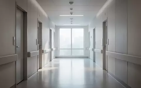 Ein moderner, heller Krankenhausflur mit minimalistischer Architektur und einfallendem Tageslicht. - Foto: über boerse-global.de