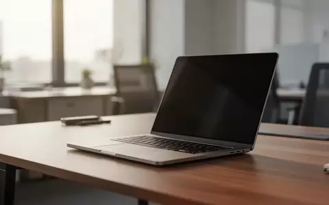 Moderner Arbeitsplatz mit Laptop in einem hellen Bürogebäude bei Tageslicht. - Foto: über boerse-global.de