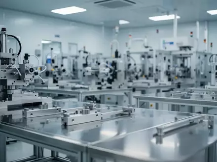 Ein steriler, hochmoderner Reinraum in einer Produktionsstätte für Medizintechnik mit präzisen Industriegeräten. - Foto: über boerse-global.de