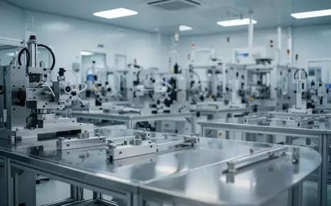 Ein steriler, hochmoderner Reinraum in einer Produktionsstätte für Medizintechnik mit präzisen Industriegeräten. - Foto: über boerse-global.de