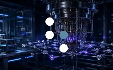Abstrakte Darstellung eines Quantencomputers mit leuchtenden Schaltkreisen in einer hochmodernen Laborumgebung. - Foto: über boerse-global.de