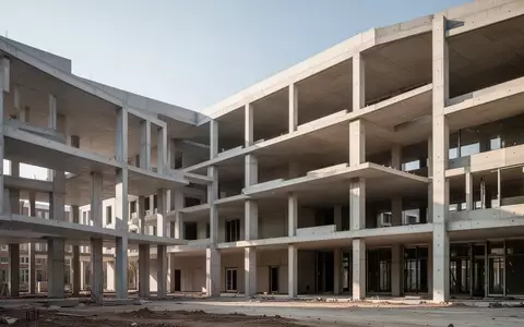 Betonrohbau eines modernen Universitätsgebäudes auf einem Campusgelände bei Tageslicht - Foto: über boerse-global.de